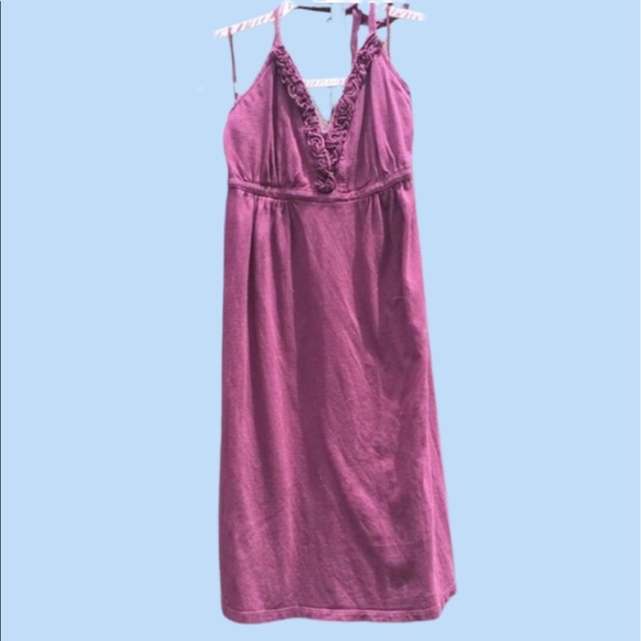 Express Dresses & Skirts - Summertime Fun Express Plum V-Neck Halter-Dress